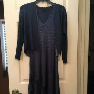 Dress shoulders were taken in to fit smaller lady